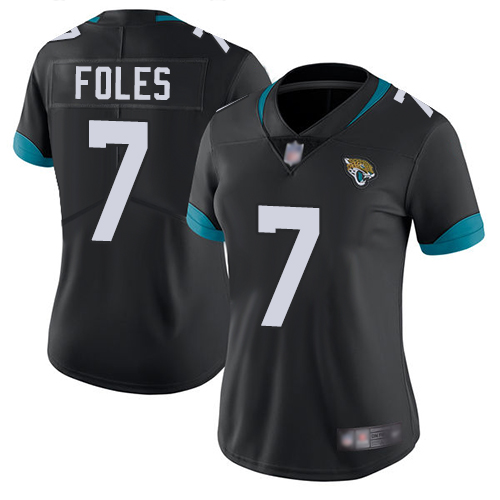 Nike Jacksonville Jaguars #7 Nick Foles Black Team Color Women Stitched NFL Vapor Untouchable Limited Jersey